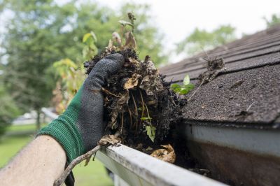 Cleaning a Gutter